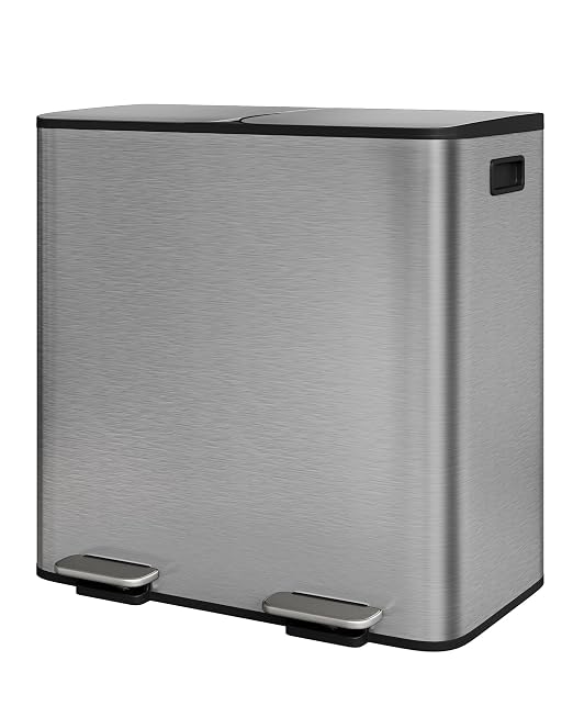 Garvee Double Trash Can, 2 x 10.6 gal Garbage Can by Garvee