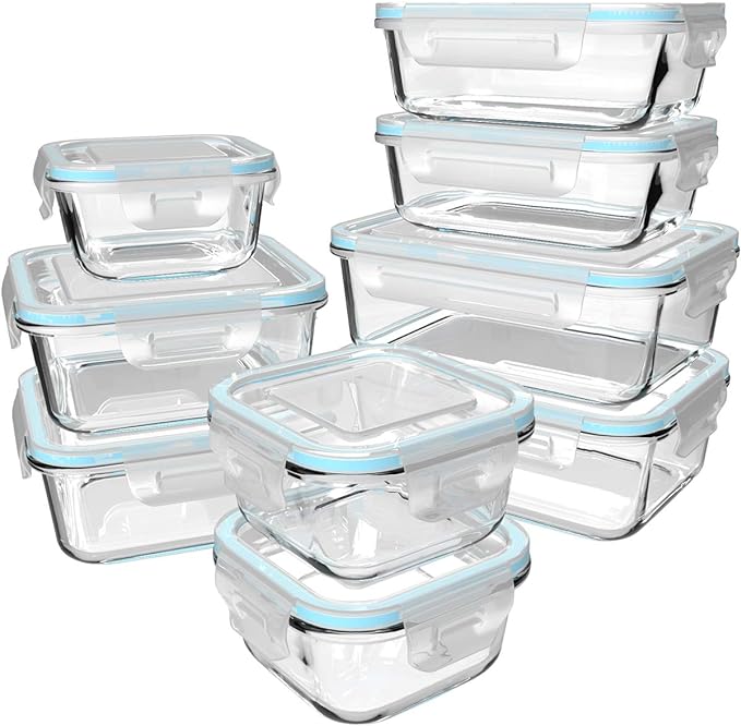S SALIENT 18 Piece Glass Food Storage Containers by SSALIENT