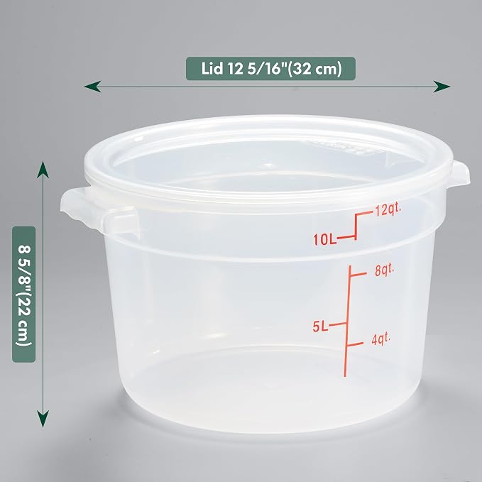 CURTA 12 Quart Translucent Round Food Storage Container - Image 2
