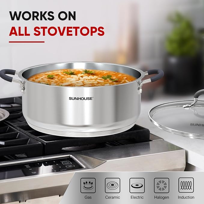 SUNHOUSE - 5.5 Quart Steamer Pots - Image 5