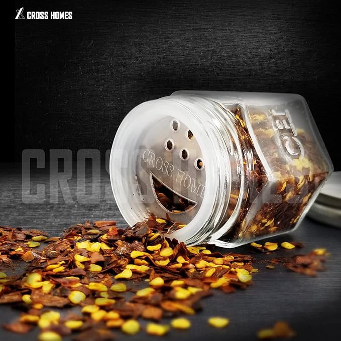 30 Set Magnetic Spice Jars for Refrigerator Hexagon Glass Spice Jars - Image 5