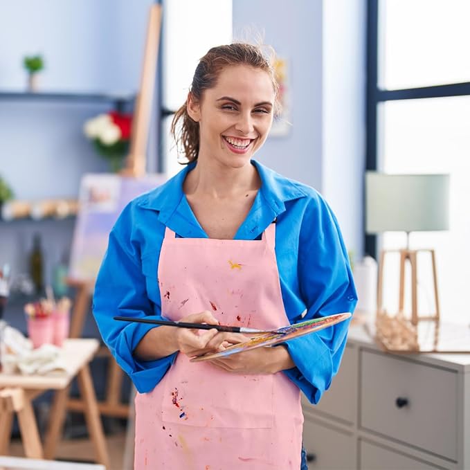 15 Pcs Adult Aprons Bulk with Pockets Adjustable Bib Chef Apron - Image 6