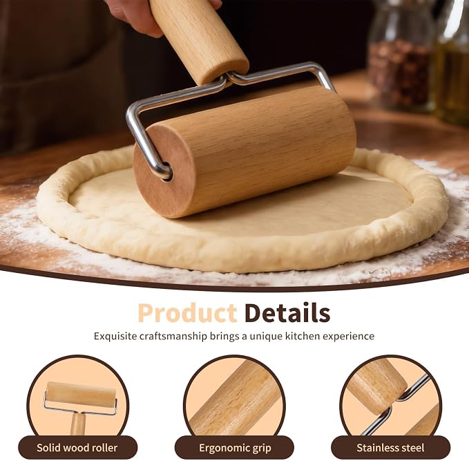 Small Wooden Rolling Pin for Dough Mini Dough Roller - Image 5
