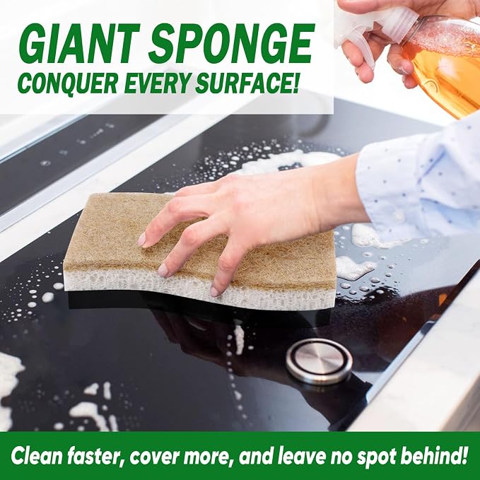 AIDEA XL Sponges Kitchen, Non-Scratch Dish Sponges, Large Natural Sponge - Image 3