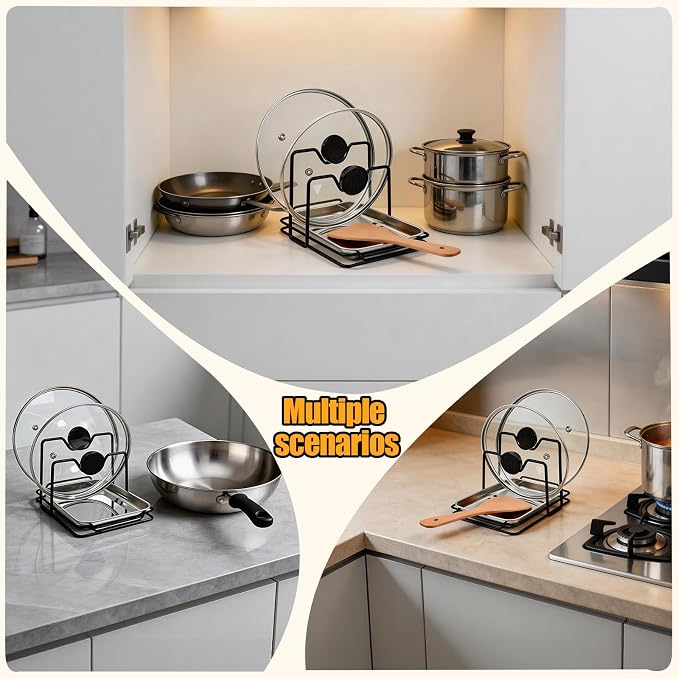 Pot Lid Holder While Cooking, 304 Stainless Steel Spoon Rest - Image 7