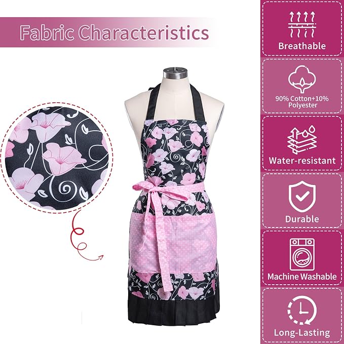 Lovely Flower Pattern Retro Aprons - Image 8