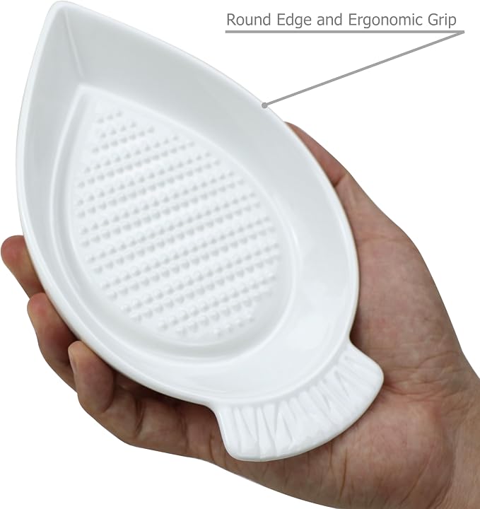 EIKS Ceramic Grater Plate for Grinding Wasabi Ginger Garlic Cheese Carrot - Image 4
