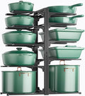 ORDORA 10-Tier Pots and Pans Organizer under Cabinet, Kitchen Cabinet by ORDORA