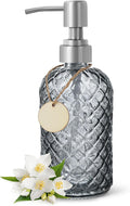 Gem-Patterned Glass Soap Dispenser by HomeandKitchenNO1
