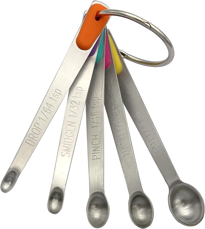 Mini Measuring Spoons Set, Tiny Stainless Steel Measure Teaspoons by BERYLER