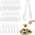 Mwellewm 24 Pc Plastic Tongs for Serving 9 Inch Bulk Reusable or Disposable by Mwellewm