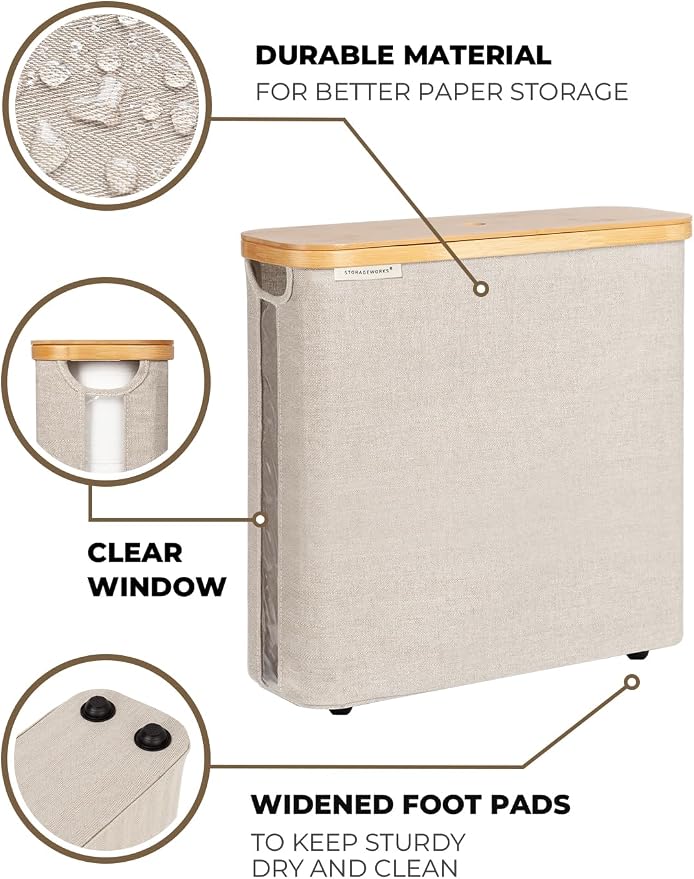 StorageWorks Large Toilet Paper Storage - Image 3