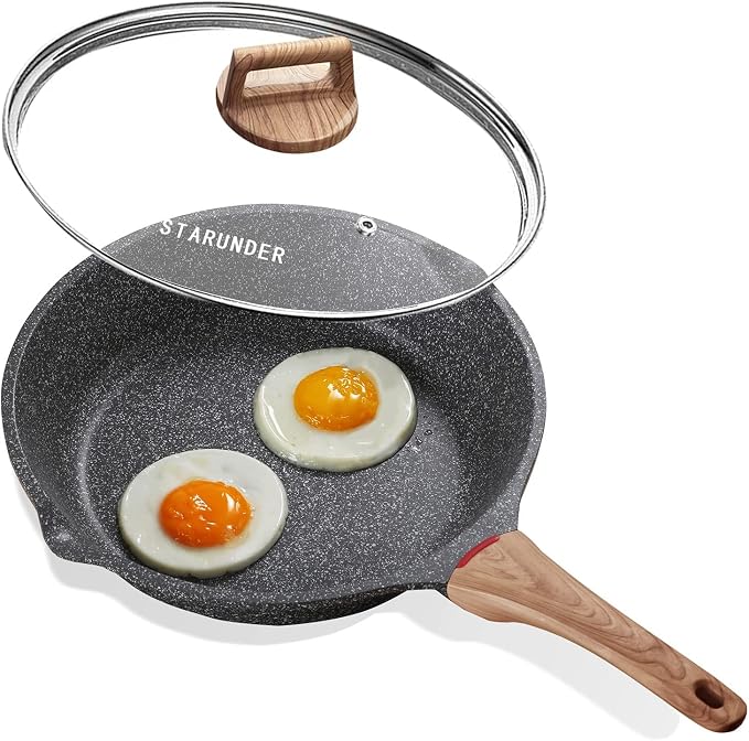 Starunder Induction Nonstick Skillet Frying Pan, Swiss medical stone Omelette by STARUNDER