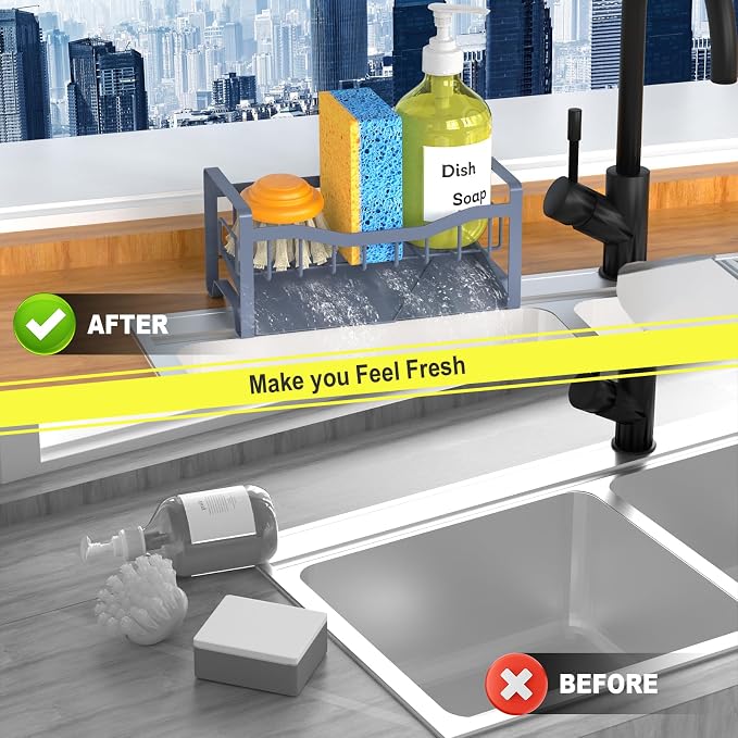 Maifan Stainless Steel Kitchen Sink Caddy Organizer - Image 6