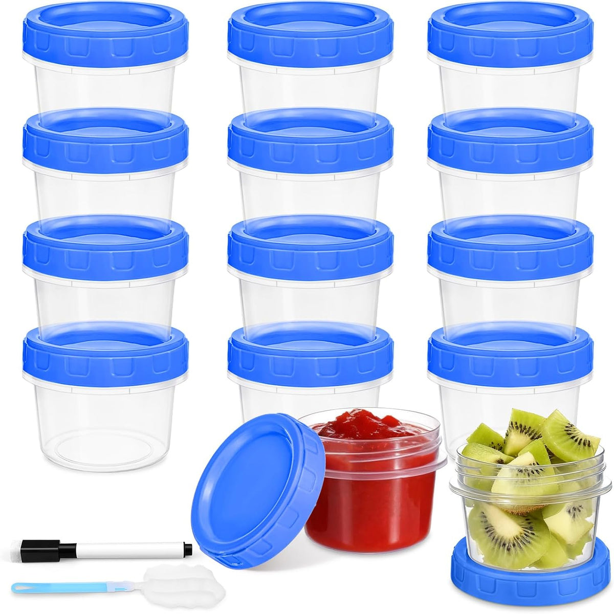 12 Pcs 2 oz Salad Dressing Container To Go Small Sauce Containers with