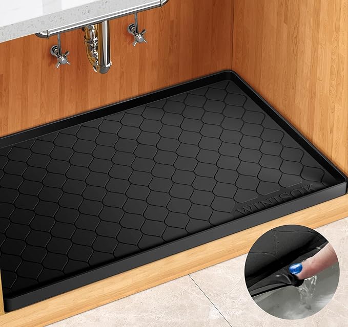 Winisok Silicone Under Sink Mat 34" x 22", kitchen Essentials and Gadgets by Winisok
