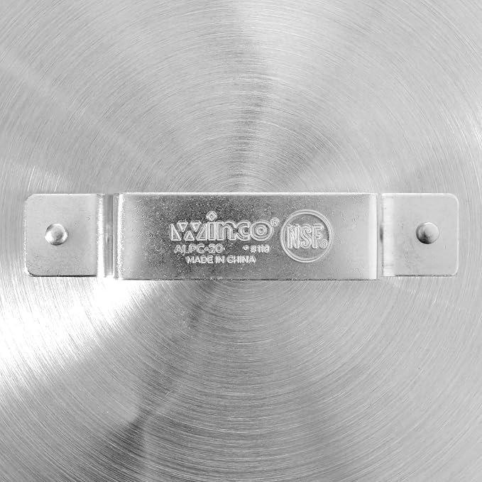 Winco Aluminum Cover for Stock Pot 20 quart, 2.0 mm - Image 4
