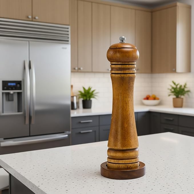 Wood Salt and Pepper Grinder, Salt Grinder and Pepper Mill, Oak Wood Shakers - Image 8