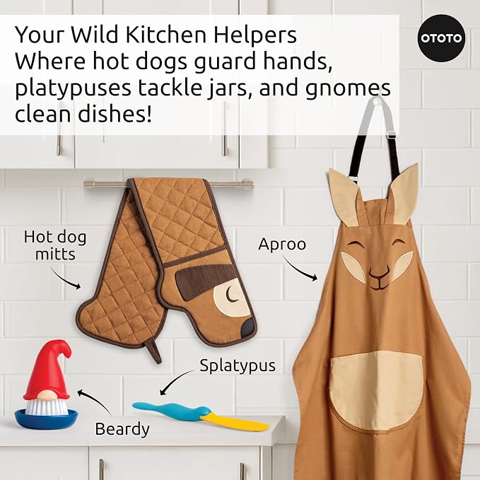 OTOTO Aproo Kitchen Set – Oven Mitts and Chef Apron - Image 8