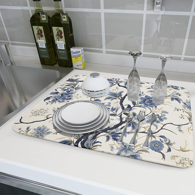 Chinoiserie Trees Dish Drying Mat - Image 6