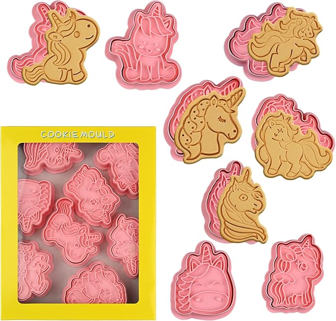 8 Piece Unicorn Cookie Cutter Set - Image 2