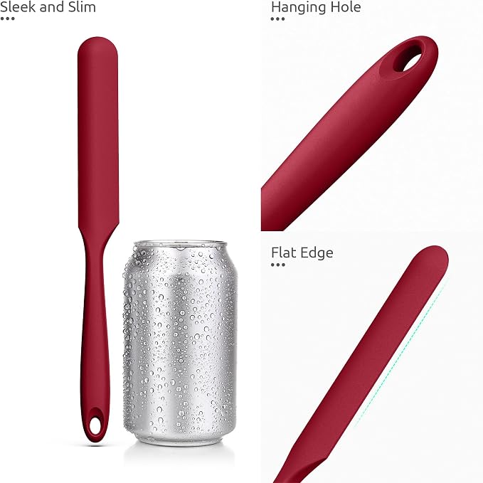 U-Taste Skinny Silicone Jar Spatula: 600ºF Heat-Resistant Food-Grade 10in Long - Image 6