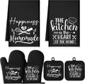 6 Pcs Black Kitchen Decor Accessories Set