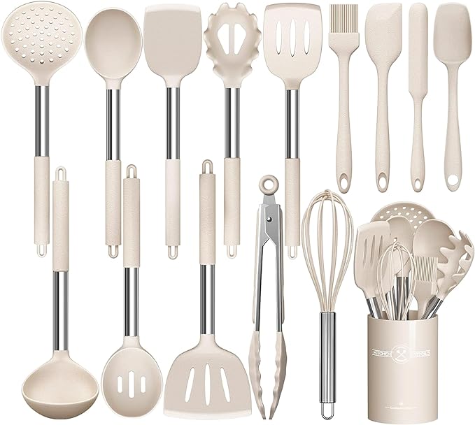 Stainless Steel Kitchen Cooking Utensil Set, Umite Chef 15 pcs Utensils by UmiteChef