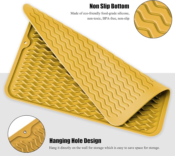 Silicone Dish Drying Mat for Multiple Usage, Easy clean, Eco-friendly, - Image 4