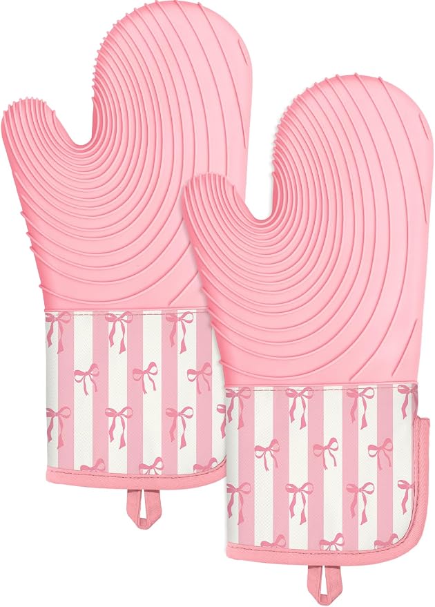Slohif Long Silicone Oven Mitts Heat Resistant by Slohif