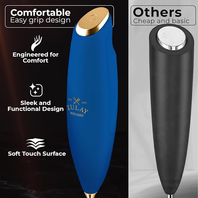 Zulay Kitchen Patented Tornado Triple Whisk Milk Frother - Image 4