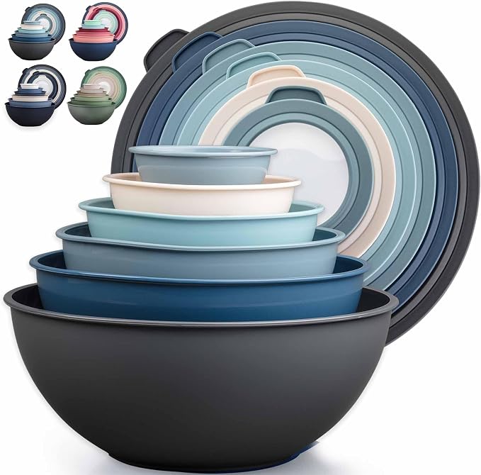 Zulay Kitchen 12 Piece Plastic Mixing Bowls by ZulayKitchen