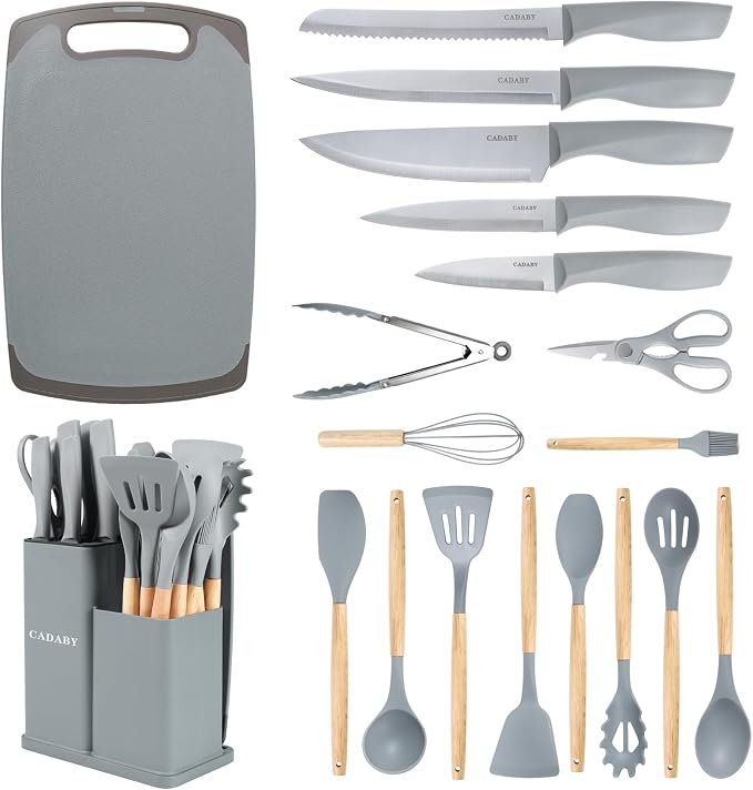 19 PCS Kitchen Cooking Utensils Set, 11 Pieces Silicone Cooking Utensils Set 6 by CADABY