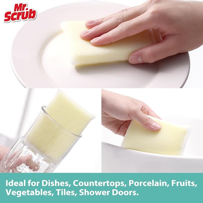 Sponges Kitchen Scrub Dish Sponge Scouring Pad, 96 Pads Cleaning Brush - Image 4