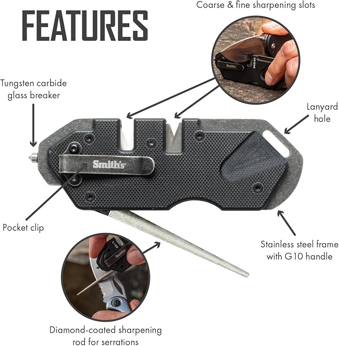 Smith’s Pocket Pal Tactical Knife Sharpener - Image 3