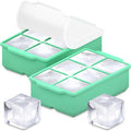 KitchFort Large Silicone Ice Cube Tray, Easy Release 2" Big Ice Cubes by KitchFort