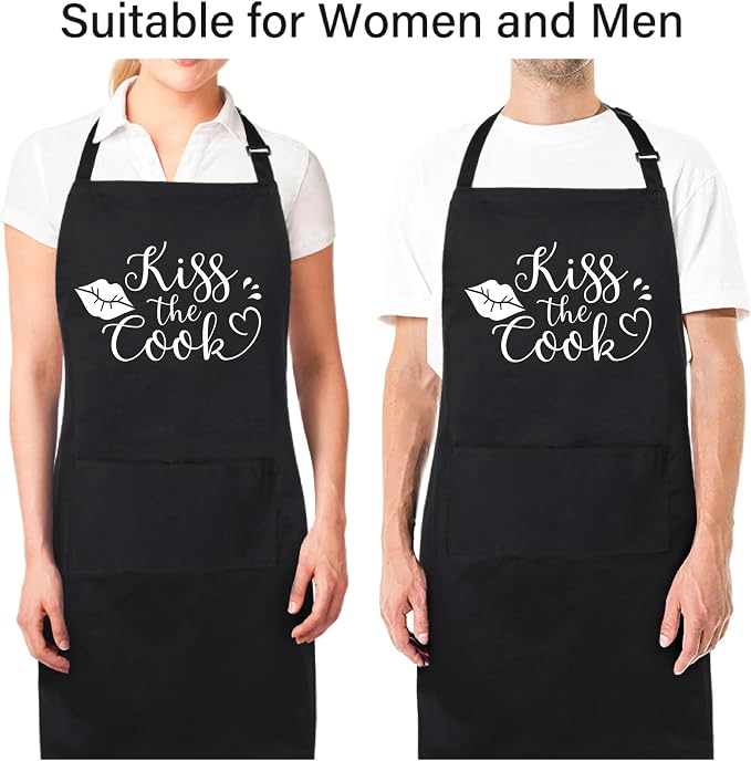 Xornis 100% Cotton Funny Apron for Men Women Adjustable Bib Aprons - Image 5