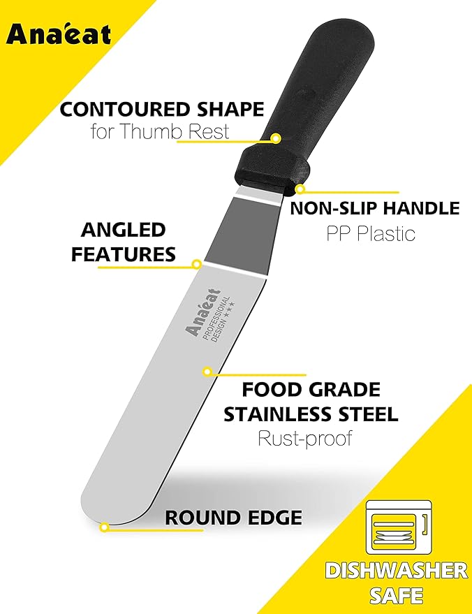 Anaeat Icing Spatula, Professional Cake Angled Offset Spatula - Image 5