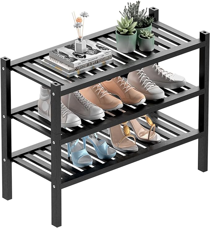 ROMGUAR CRAFT 3 Tier Bamboo Shoe Rack by ROMGUAR+CRAFT