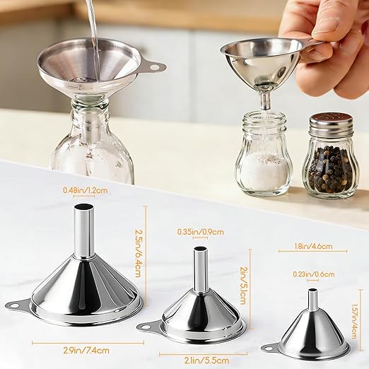 Small Funnels for Filling Bottles, Food Grade Mini Metal Funnel for - Image 6