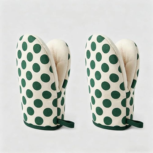 1 Pair Mini Oven Mitts, High Heat Resistant Oven Gloves, Kitchen Short Oven Mit by CoekMoed