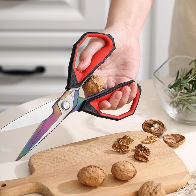 LIVINGO Sharp Kitchen Scissors for Food - Image 7