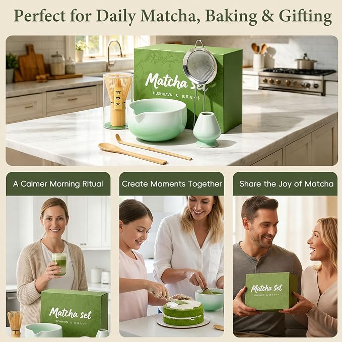 Matcha Whisk Set, Ceramic Matcha Set Includes Bowl & Holder, Bamboo Whisk - Image 8