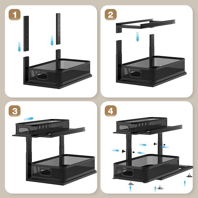 2 Pack 18.5IN-Depth Under Sink Organizer - Image 5