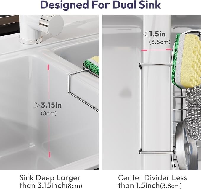 SWTYMIKI Sponge Holder for Kitchen Sink - Image 2