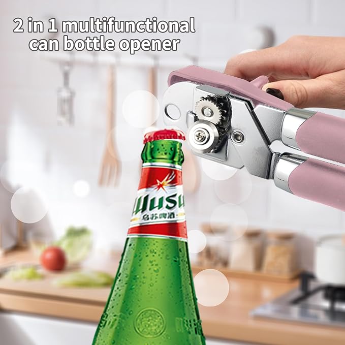 Safring Can Opener Manual, Handheld Strong Heavy Duty Stainless Steel Can Opener - Image 5