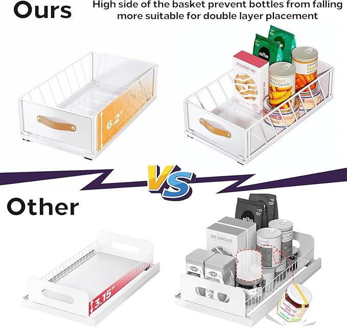 Pull out Cabinet Organizer, Heavy Duty Slide out Pantry Shelves Drawer Storage - Image 5