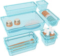WOWBOX 8 PCS Plastic Drawer Organizer Set, 4 Sizes Desk Drawer Organization and by WOWBOX