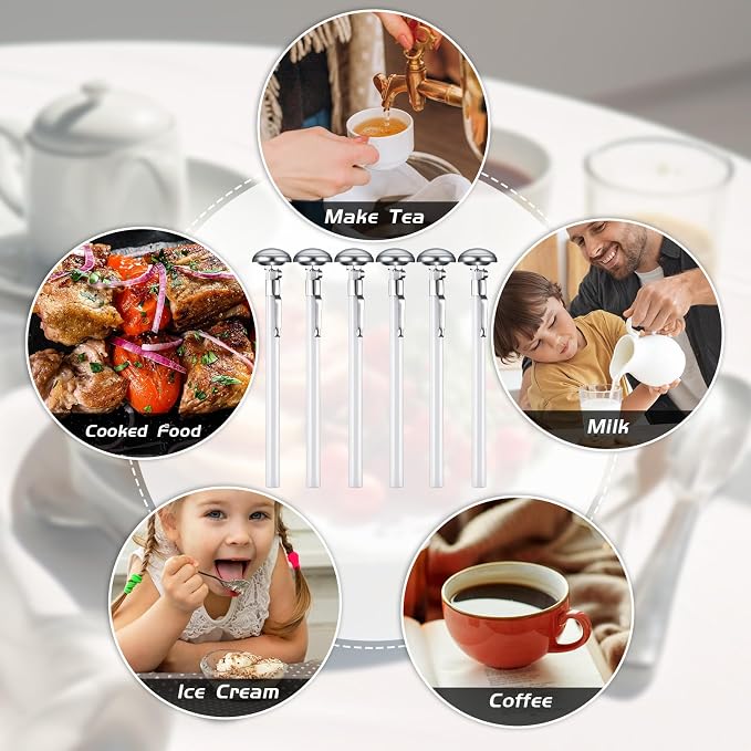 Xuhal 6 Pcs Stainless Steel Kitchen Thermometer - Image 6