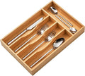 Umilife Bamboo Kitchen Drawer Organizer, 8.25 Inch Silverware Utensils Tray by Umilife